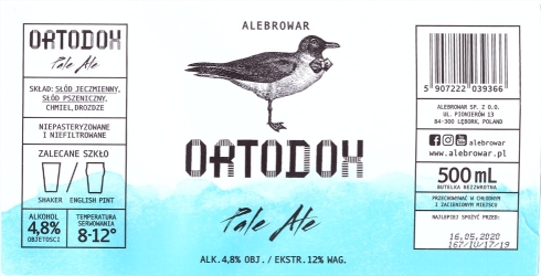 Alebrowar (2019): Ortodox - Pale Ale