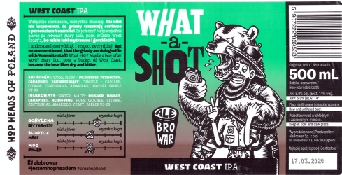 Alebrowar (2019) : What a Shot - West Coast India Pale Ale