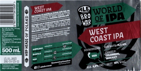 Browar AleBrowar (2022): World of IPA - West Coast India Pale Ale