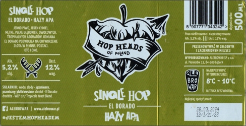 Alebrowar 2024 03 Single Hop El Dorado Hazy Apa