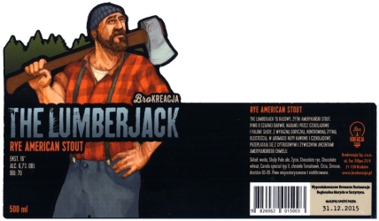 Browar Brokreacja (2015): The Lumberjack, Rye American Stout