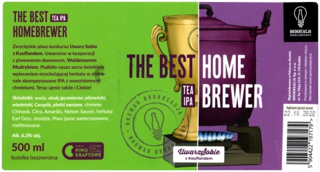 Browar Brokreacja (2021): The Best Home Brewer - Tea India Pale Ale