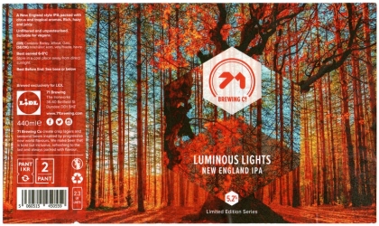 71 Brewing (2021): Luminous Lights, New England India Pale Ale