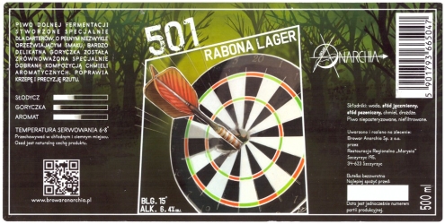 Browar Anarchia (2020): 501 Rabona Lager