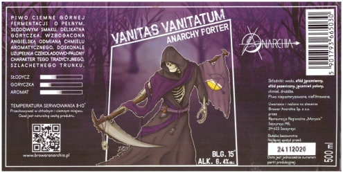 Browar Anarchia: Vanitas Vanitatum Anarchy Porter (2020)