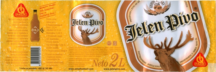 Browar Apatin (2009): Jelen - Svetlo Pivo