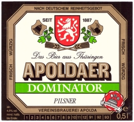 Browar Apolda: Apoldaer Dominator Pilsner