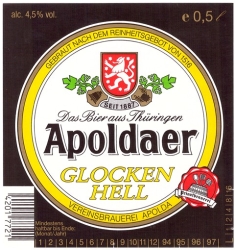 Browar Apolda: Apoldaer Glocken Hell