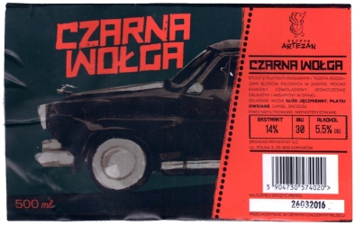 Browar Artezan (2016): Czarna Wołga, Stout