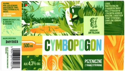 Browar Artezan (2022): Cymbopogon - Pszeniczne z Trawą Cytrynową