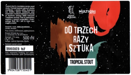 Browar Artezan 2023 04 Do Trzech Razy Sztuka Tropical Stout