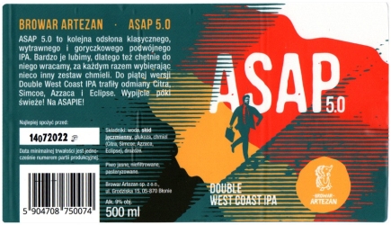 Browar Atrtezan (2022): ASAP 5.0 - Double West Coast India Pale Ale