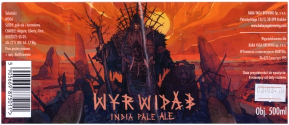 Browar Baba Yaba: Wyrwidąb. India Pale Ale (2016)