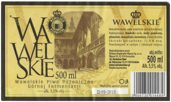 Browar Barbakan Beer (2018): Wawelskie, Pszeniczne