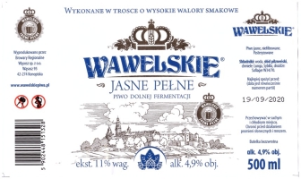 Browar Barbakan Beer (2019): Wawelskie, Jasne Pełne