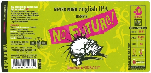 Browar Birbant (2017): Never Mind, English India Pale Ale