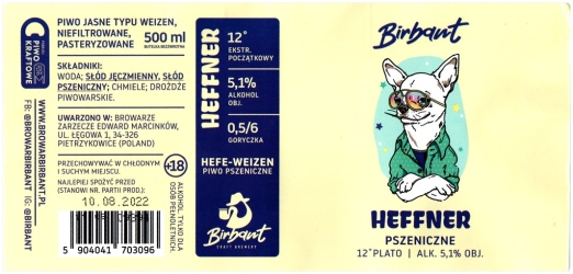 Browar Birbant (2021): Heffner - Pszeniczne