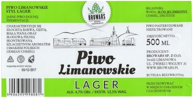 Browar Browars (2017): Limanowskie Lager