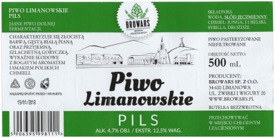 Browar Browars (2017): Limanowskie Pils