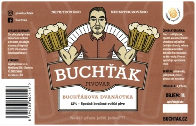 Browar Buchtak (2022): Buchtakova Dvanactka - Spodne Kvasene Svetle Pivo