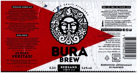 Browar Bura Brew (2020) Redsand - Amber Ale