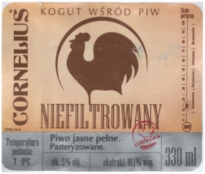 Browar Cornelius (2017): Niefiltrowany, piwo jasne