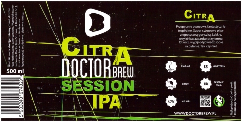 Browar Doctor Brew (2016): Citra Session India Pale Ale
