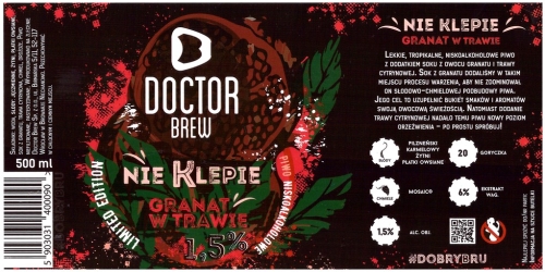 Browar Doctor Brew (2016): Nie Klepie, Grana w trawie Chmielowe