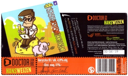 Browar Doctor Brew (2019): Hansweizen Hefeweizen