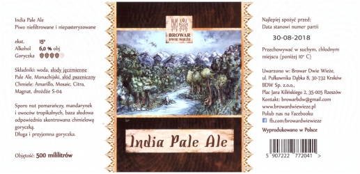 Browar Dwie Wieże (2018): India Pale Ale