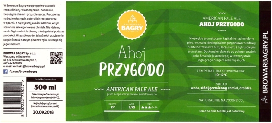 Browar Dwie Wieże (2019): Bagry, Ahoj Przygodo, American Pale Ale