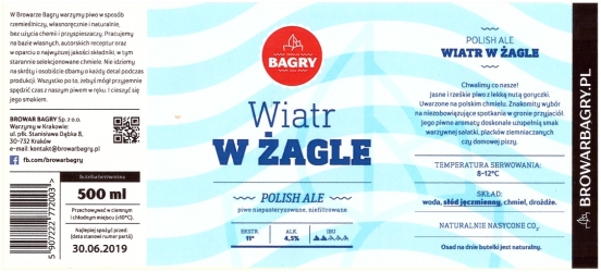 Browar Dwie Wieże (2019): Bagry, Wiatr w żagle, Polish Ale