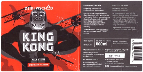 Browar Dziki Wschód (2020): King Kong, Milk Stout