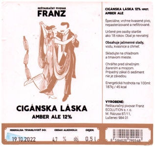 Browar Franz (2022): Ciganska Laska - Amber Ale