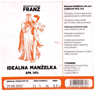 Browar Franz (2022): Idealna Manzelka - American Pale Ale