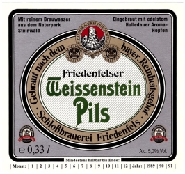 Browar Friedenfels: Friedenfelser Weissenstein Pils