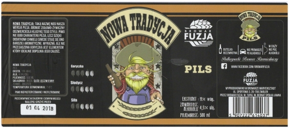 Browar Fuzja (2018): Nowa Tradycja, Pils