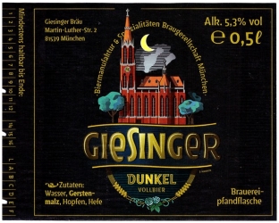 Browar Giesinger: Giesinger Dunkel - Vollbier