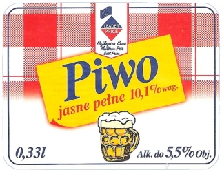 Browar Głubczyce (2010): Leader Price Piwo Jasne Pełne