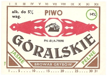 Browar Grybów (2010): Góralskie - Jasne Pełne