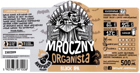 Browar Harpagan (2018): Mroczny Organista, Black India Pale Ale