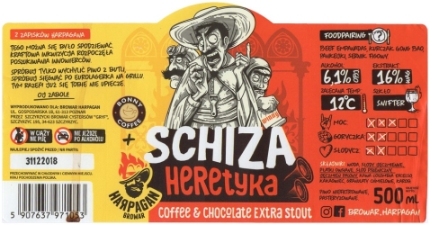 Browar Harpagan (2018): Schiza Heretyka, Chocolatte Extra Stout