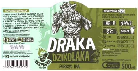 Browar Harpagan (2021): Draka Dzikołaka, Forest India Pale Ale