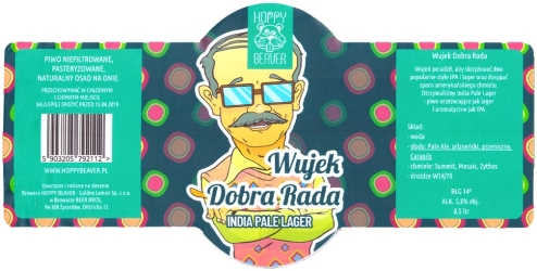 Browar Hoppy Beaver (2018): Wujek Dobra Rada, India Pale Lager