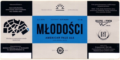 Browar Huta Piwa (2015): Młodości, American Pale Ale