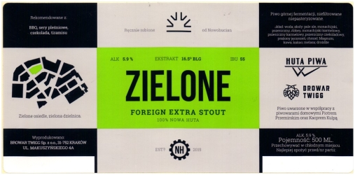 Browar Huta Piwa (2015): Zielone, Foreign Extra Stout