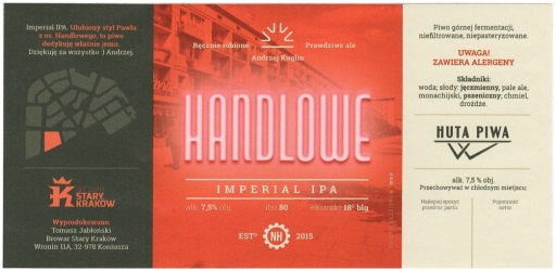 Browar Huta Piwa (2018): Handlowe, Imperial India Pale Ale