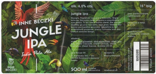 Browar Inne Beczki (2017): Jungle IPA - India Pale Ale