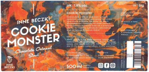 Browar Inne Beczki (2018): Cookie Monster - Chocolate Oatmeal Stout