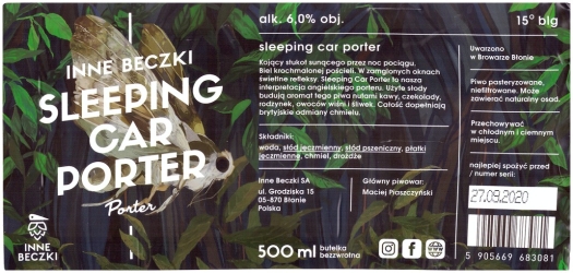Browar Inne Beczki (2019): Sleeping Car Porter